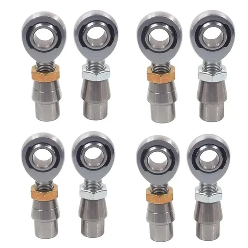 [SS07250*4] 4x Chromoly 4 Link 1/2" x 5/8"-18 Rod End Kit Heim Joint Bungs .120" Wall XMRL8-10