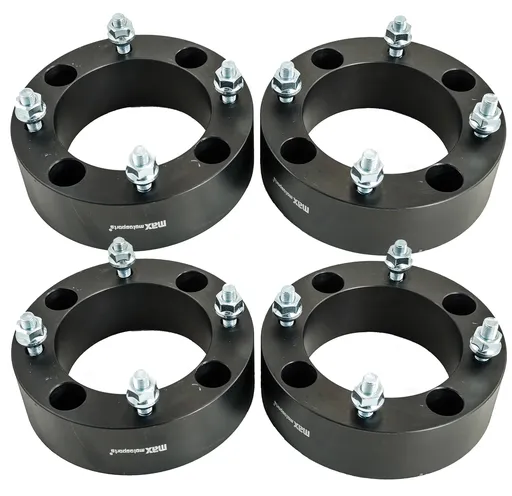[WP22364B*4] 4x156 Wheel Spacers 2 inch 131mm Centerbore 3/8"-24 Studs For Polaris Ranger RZR Sportsman Xplorer 4pcs