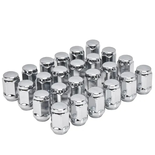 [LN21964] 7/16x20 Chrome Bulge Acorn Lug Nuts For Chevy GMC Blazer K10 K5 V1500 24pcs