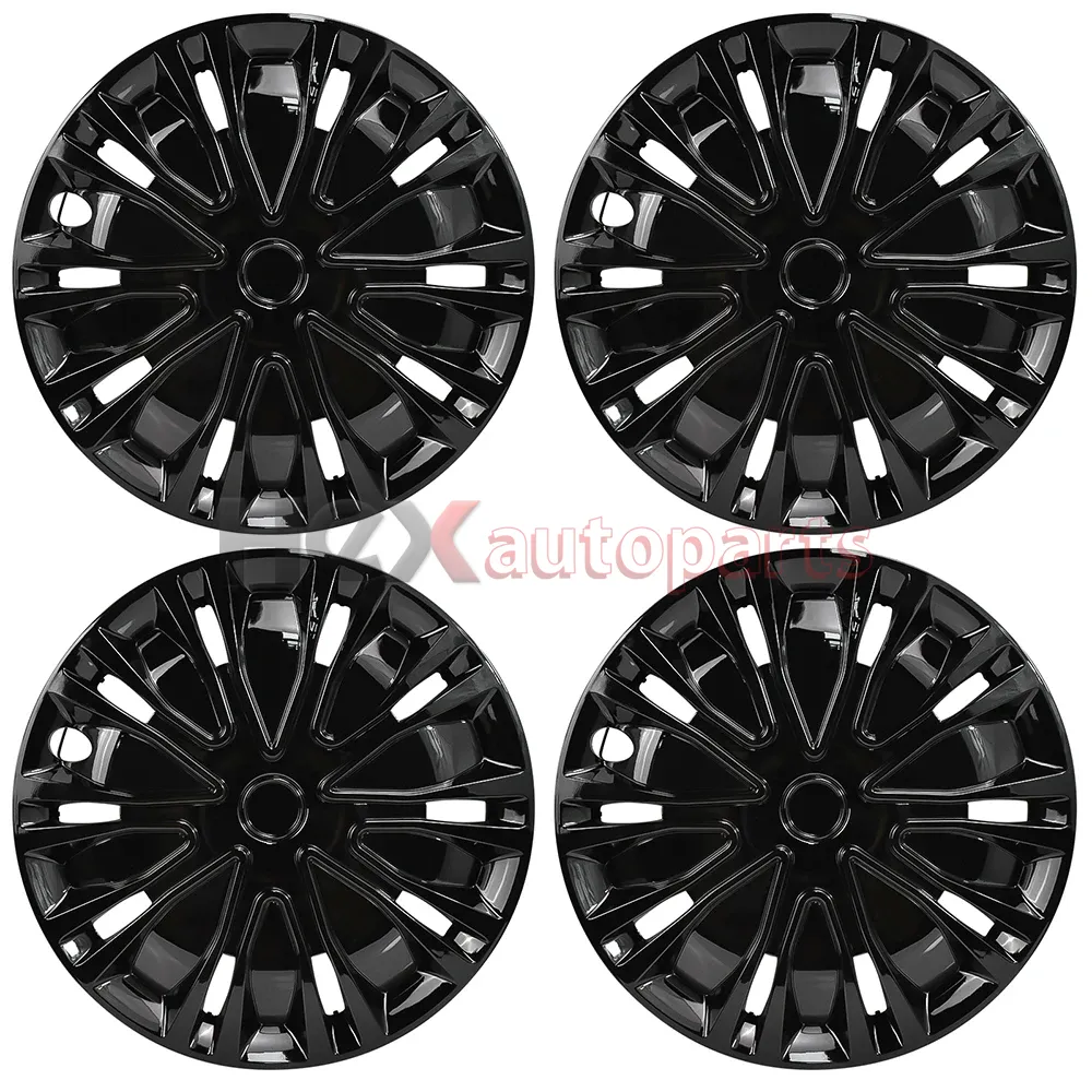 Best 16 inch Black Wheel Covers Full Rim Snap On Hub Caps For R16 Tire ...