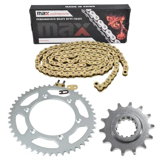 [SP23107-CH-N520-112-GD] 2000-2024 Suzuki DRZ400S Chain And Sprocket Kit Gold