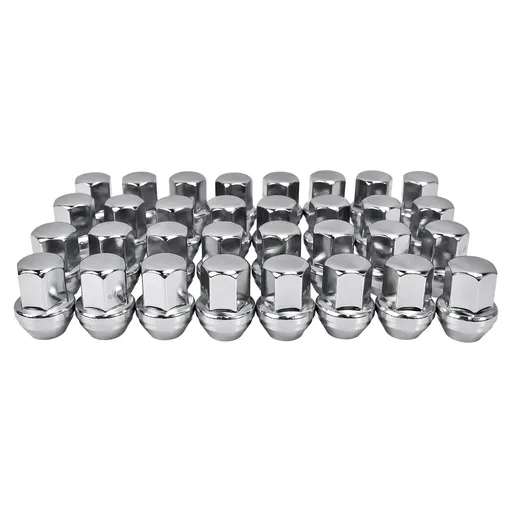 [LN23456] 14x1.5 Chrome Lug Nuts For Chevy Silverado 2500 1999-2018 32pcs