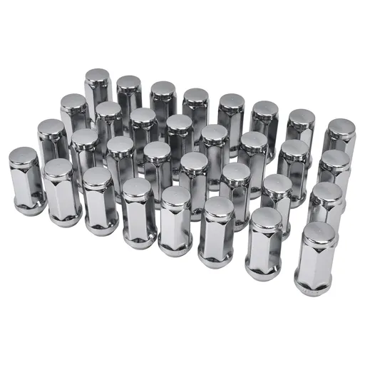 [LN23460] 14x1.5 Chrome Lug Nuts For Chevy Silverado GMC Sierra 2500 HD 1999-2023 32pcs