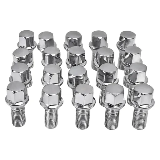 [LN23463] 14x1.5 Lug Bolts Cone Seat 28mm Shank For Volkswagen Golf Jetta R32 Audi Q7 20pcs