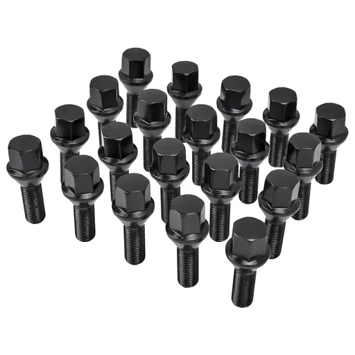 [LN23461] 12x1.25 Black Lug Bolts For Jeep Compass Renegade Cherokee Ram 700 20pcs
