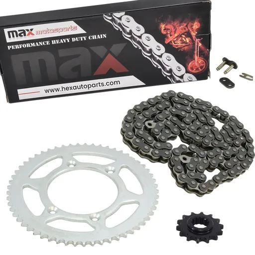 [203-SP090-N428-134-BK] Black Drive Chain And Sprocket Set For 2003-2024 Suzuki DRZ125L 2003-2006 Kawasaki KLX125L
