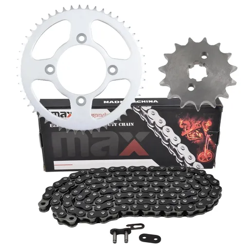 [SP23701-203-N428-118-BK] Black Drive Chain And Sprocket Set For Honda CRF100F 2004-2013 XR100R 1985-2003