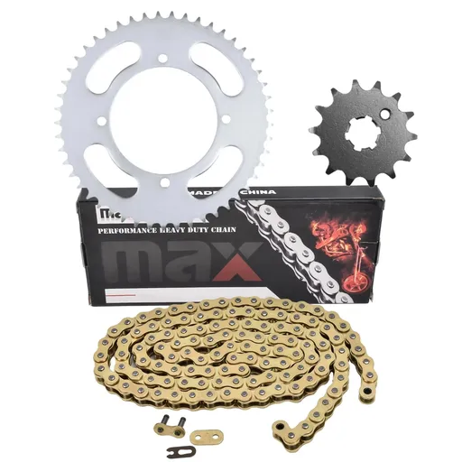[SP23700-CH-N420-124-GD] Gold Drive Chain And Sprocket Set For Kawasaki KX100 2000-2021