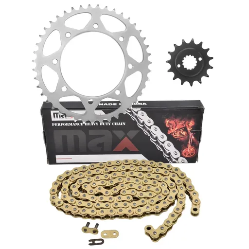 [SP23699-CH-N520-106-GD] Gold Drive Chain And Sprocket Set For Kawasaki KL650 KLR650 1990-2025