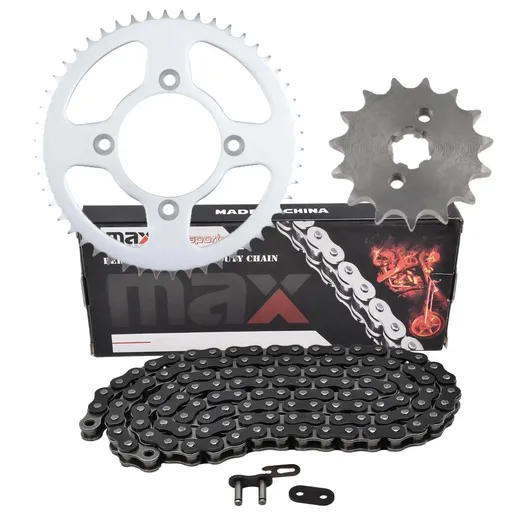 [SP23702-203-N420-86-BK] Black Drive Chain And Sprocket Set For Honda CRF70F 2004-2012 XR70R 2000-2003