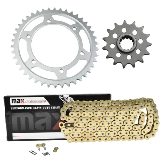 [SP23713-203-O525-110-GD] Gold O Ring Drive Chain And Sprocket Set For Yamaha FJ 09 FZ 09 2014-2017 45 Tooth