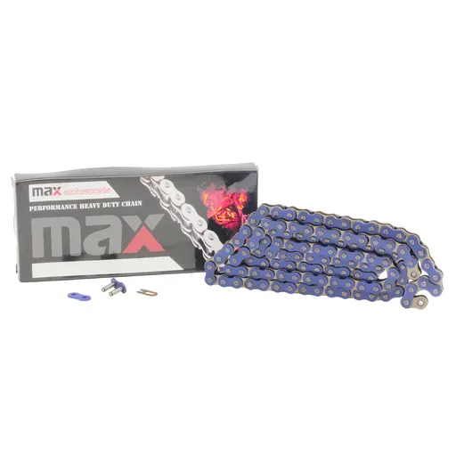 [203-N520-120-BU] Blue Non O Ring Chain 520x120 Links For Motorcycles Tensile 8200
