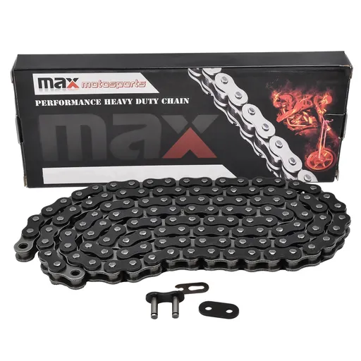 [203-N520-130-BK] Black Non O Ring Chain 520x130 Links For Motorcycles Tensile 8200