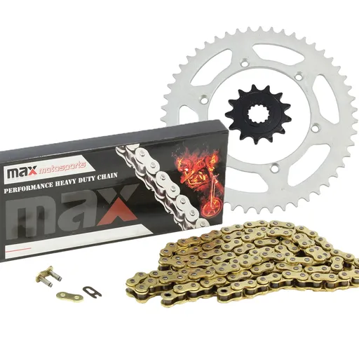 [203-SP099-N520-114-GD] Gold Drive Chain And Sprocket Set For 2006-2018 Kawasaki KX450F KLX450R