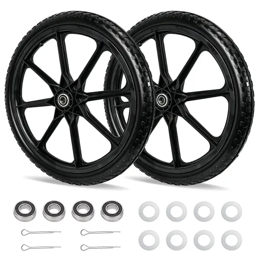[MG24827] 2pcs 20 inch Flat Free Tire And Wheel For Wheelbarrow Garden Wagon Lawn Yard Cart