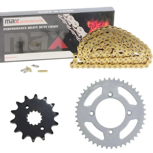 [SP07831-N420-120-BK] Black Drive Chain And Sprocket Set For Honda CRF150R 2007-2025