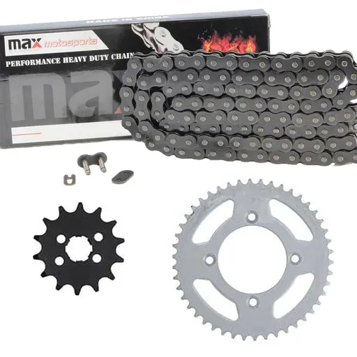 [SP07841-N420-110-BK] Black Drive Chain And Sprocket Set For Honda XR80R 1985-2003 CRF80F 2004-2013