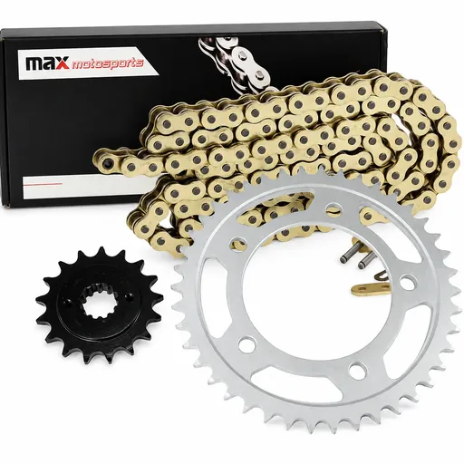 [203-SP027-N525-122-GD] 1998-2003 Honda Shadow Ace 750 VT750C Chain And Sprocket Set Gold