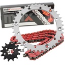 1989-2004 Yamaha Warrior 350 Chain And Sprocket Set Red