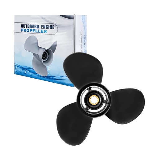 [559-OB009] 10-3/8 x 13 Aluminum Outboard Propeller Fit Mercury 25-70HP 3 Blade Replace 48-73136A40