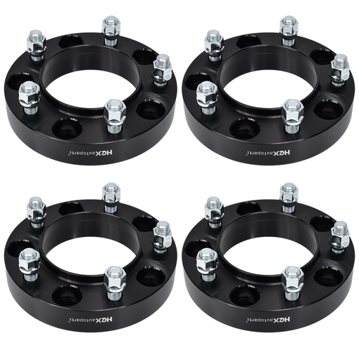 [227-WP320*4] 5x150 Wheel Spacers 1.25 inch Hubcentric 110mm Hub Bore M14x1.5 Studs For Toyota Tundra Sequoia Lexus LX470 Black 4pcs