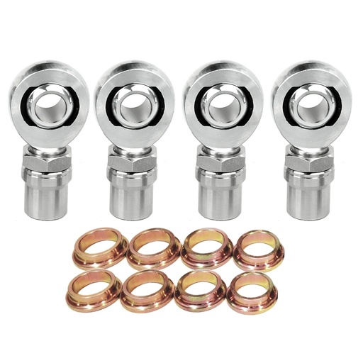 [SS07249*2] 2x Chromoly Panhard Bar Kit Heim Joints 1" x 1-1/4"-12 w/ 1" Cone Spacer Bung .120